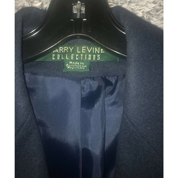 Larry Levine Womens Wool Blend Dark Grey Blazer Jacket Size 12 - Picture 5 of 11